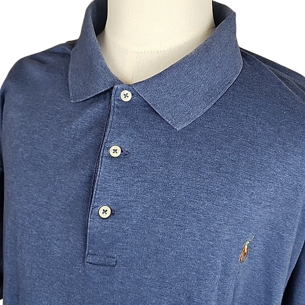 Polo Ralph Lauren Mens Big 4XB Slort Sleeve Polo Shirt Blue